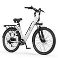 thumbnail image 6 of Qlife Electric Bike for Adults,28MPH,1200W Peak Motor 26" Ebike,7-Speed Upgrade 2.0 Electric Bicycle with Front Suspension, (White) with Fender & Rear Rack, 6 of 6