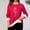 16#Watermelon Red, variant on Heisall Womens Base Layer Shirts Autumn Winter Floral Print Round Neck Long Sleeve Thickened Fleece Teddy Shearling Warm Fitted Thermal Tops for Daily Cold Weather Wear