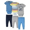 Onesies Brand Baby Boys Bodysuits & Pants Set, 6-Piece Outfit Set (NB-12M)