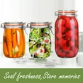 thumbnail image 5 of 3-Pack Half-Gallon (64oz) Wide-Mouth Glass Mason Jars with Airtight Lids, Freezer Safe, for Pickling, Canning & Food Storage, 5 of 7