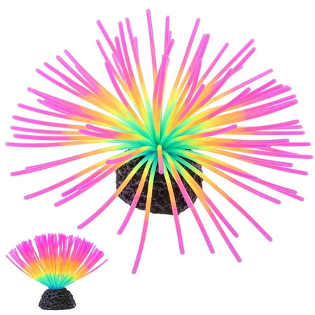 ELAYARD Aquarium Ornaments Aquarium Fake Plant Model Multi-Colored Silicone 1Pack