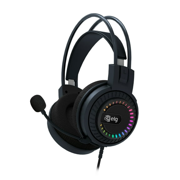 Wired Gaming Headset with 7.1 Surround Sound, RGB Lighting, USB Connection, Noise-Isolating Microphone for PC