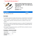 thumbnail image 2 of Engine Coolant Temperature Sensor Kit - Compatible with 1999 - 2013 GMC Sierra 1500 4.3L V6 2000 2001 2002 2003 2004 2005 2006 2007 2008 2009 2010 2011 2012, 2 of 2