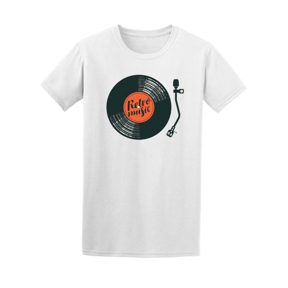 Retro Music With Vinyl Record Tee Men's -Image by Shutterstock