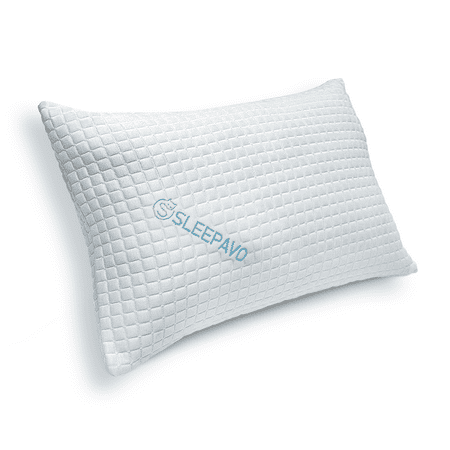 Sleepavo Cooling Shredded Memory Foam 1 Pack Soft Queen Size Pillow