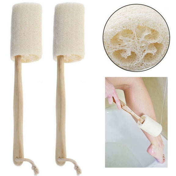 2 Scrubber Bath Natural Loofah Sponge Body Brush Shower Body Skin Exfoliating