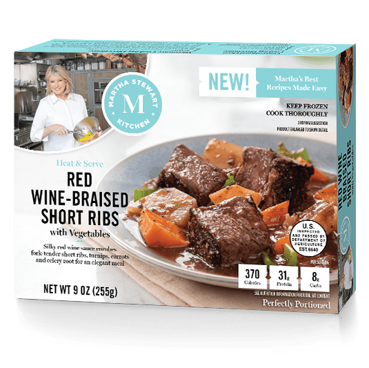 Martha Stewart Kitchen Red Wine Braised Short Ribs 9 oz. (Frozen