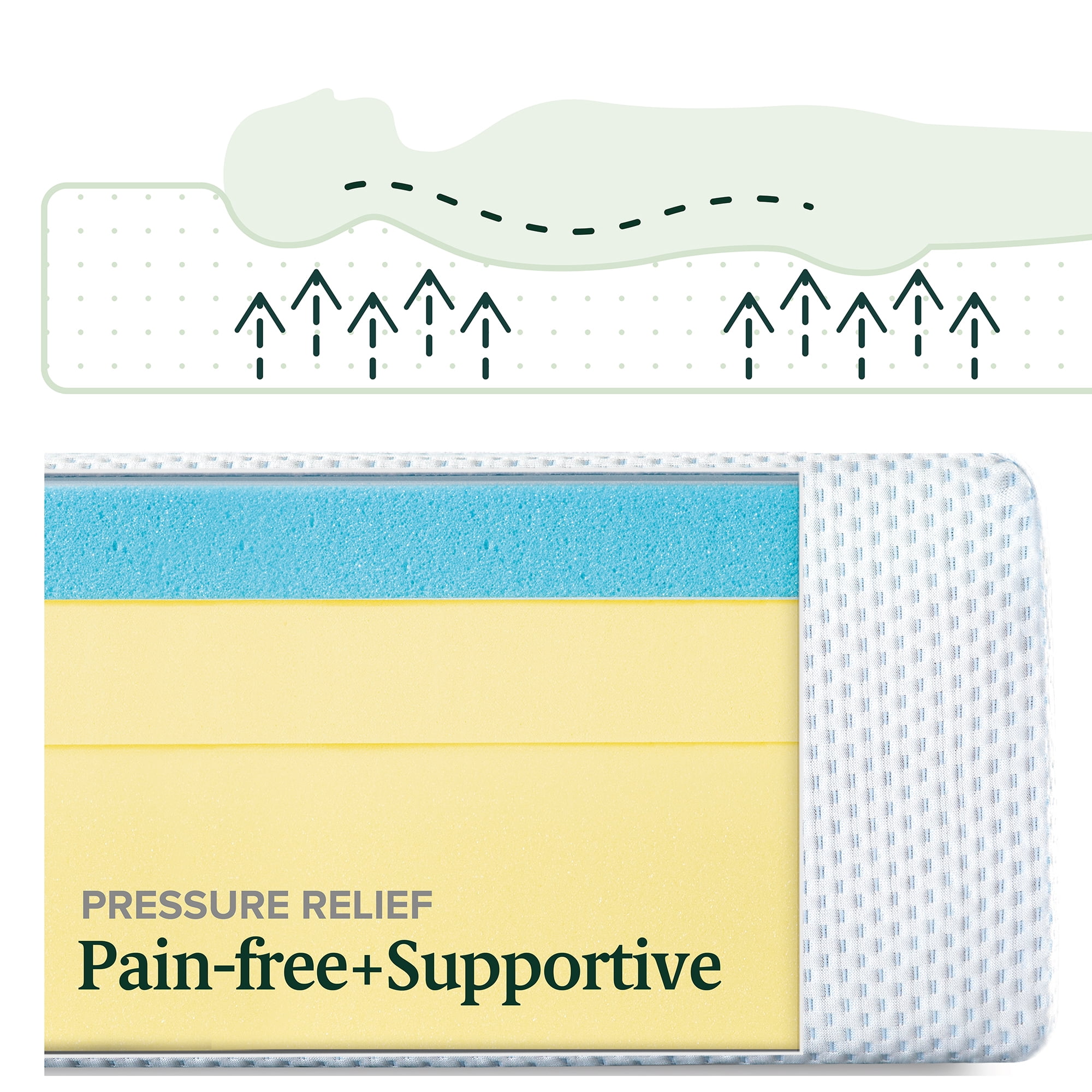 Zinus Calm 12" King Tight Top Cooling Gel Memory Foam Mattress, Pressure Relieving