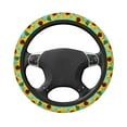 thumbnail image 3 of Balery Sunflowers With Green Leaves print Steering Wheel Covers Elastic Skidproof Steering Wheel Protective Cover Case for Men Women Universal 15 Inches Cars Accessories, 3 of 8