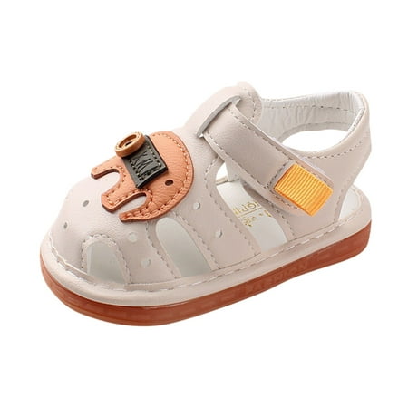 

Relanfenk Baby Shoes Soft-Soled Baotou Sandals With Whistle Calling Shoes