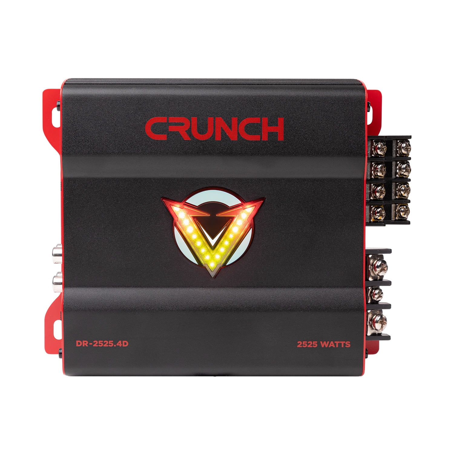 Crunch 2525W 4 Channel Subwoofer Car Audio Amp with Adjustable Crossovers and Bass Knob