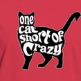 thumbnail image 3 of CafePress - One Cat Short Of Crazy Women's Classic T Shirt - Women's Traditional Fit Dark T-Shirt, 3 of 4