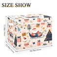 thumbnail image 5 of Yayeee Collapsible Cube Storage Bin with Lid Fabric Closet Decorative Basket with Handles, Beige Christmas Santa, 5 of 7