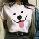 thumbnail image 3 of Camisetas de la cara linda para mujer, ropa de moda para mujer, manga corta, ropa de dibujos animados, camiseta de primavera y verano, Top gráfico, 3 of 4