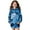 Blue Flower Horse, variant on Brown Leopard Print Long Hoodie Sweatshirts for Girls - Soft Long Sleeve Pullover Hoodie Dress Stylish Fall Winter Shirt for 13-14 Years
