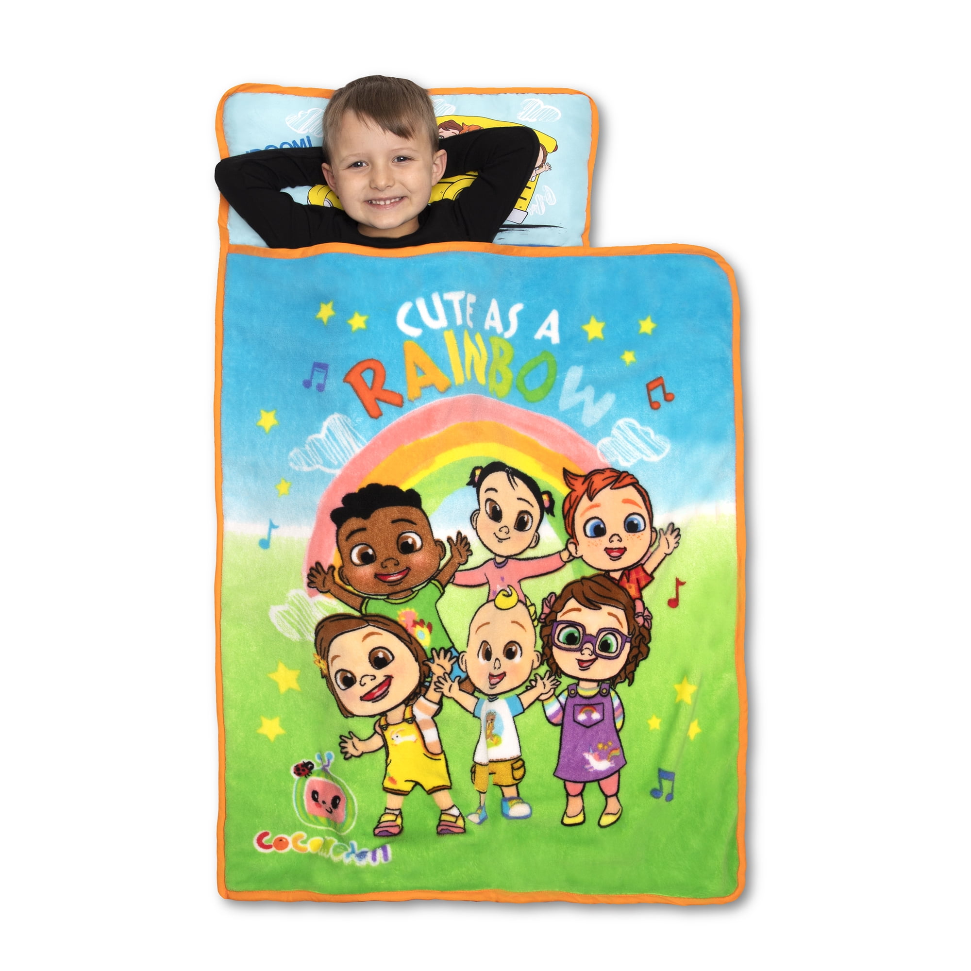 Cocomelon Toddler Nap Mat 'Cute as a Rainbow' with JJ and Friends
