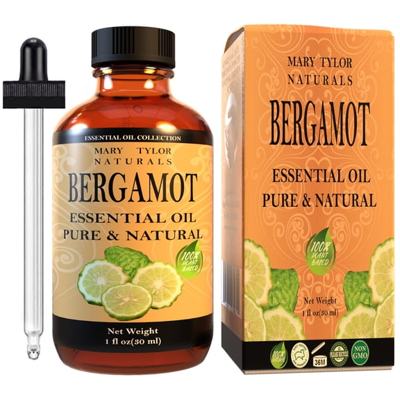 Bergamot Essential Oil (1 oz), Premium Therapeutic Grade, 100% Pure and Natural, Perfect for Aromatherapy, Relaxation, Improved Mood and Much More by Mary Tylor Naturals