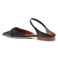 thumbnail image 3 of FSJ Women Comfortable Pointy Close Toe Flat Low heel Sandals Ankle Buckle Strap Slip On Slides Ladies Casual Mules Shoes Size 14 Black, 3 of 4