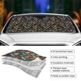 thumbnail image 4 of Kdxio Retro Tape Print Front Windshield Sun Shade,Folding Auto Sunshade for Car Truck SUV-Medium, 4 of 7