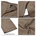 thumbnail image 5 of Zusmen Men's Classic Fishing Golf Short, Men Flat Front Shorts,Slim Multi Pocket Stretch(Khaki 36), 5 of 5