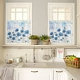thumbnail image 4 of Floral Kitchen Curtain Valance and Tiers Set Elegant Poppy Flower Rod Pocket Kitchen Tier Curtains Valance Set 3 Piece Watercolor Floral Spring Flower Window Curtain Valance Tier Set 54 in x 24 in, 4 of 5