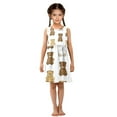 thumbnail image 6 of Girls Dress Cute Bear Sleeveless Dress for Girls Hem A-Line Casual Sundress, 6 of 7