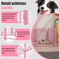 thumbnail image 6 of Demi Bonn Outdoor Dog Playpen with Doors, 24" 8 Panels Indoor Dog Fence Metal Dog Pen Pet Puppy Exercise Pen for RV Camping Garden Yard, Pink, 6 of 8