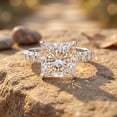 thumbnail image 6 of Rosec Jewels Lab Grown Diamond Princess Cut Engagement Ring 5 Carat - E-VS1 Quality - IGI Certified Diamond Solitaire Ring, 14K White Gold, US 10.00, 6 of 8