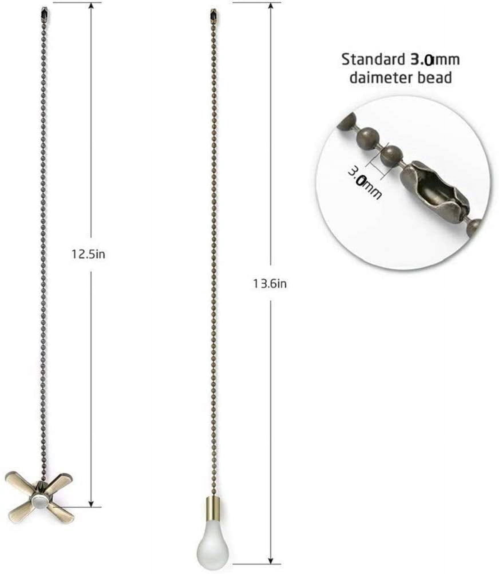 Phyfalip Vintage Cat Charm Pendant Ceiling Fan Pull Chains With Connector Bronze 2-Pack