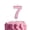 Pink, variant on Red number 7 candle, 7 birthday candle, premium Birthday Number Candles suitable for weddings, anniversaries and birthday celebrations 2.76 Inch number candle cake topper decoration supplies.
