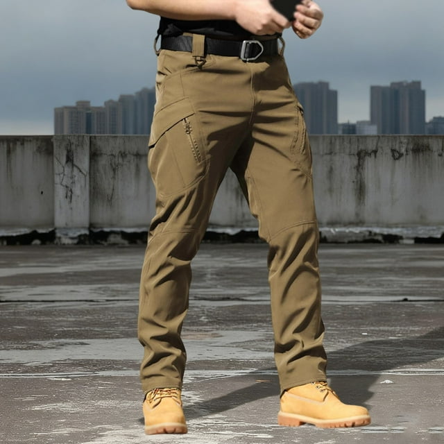 Mens Utility Trouser for Daily Wear and Outdoor Activities - Durable Long Cargo Pants with Stretch Fabric and Multiple Pockets for Hiking Travel and Work