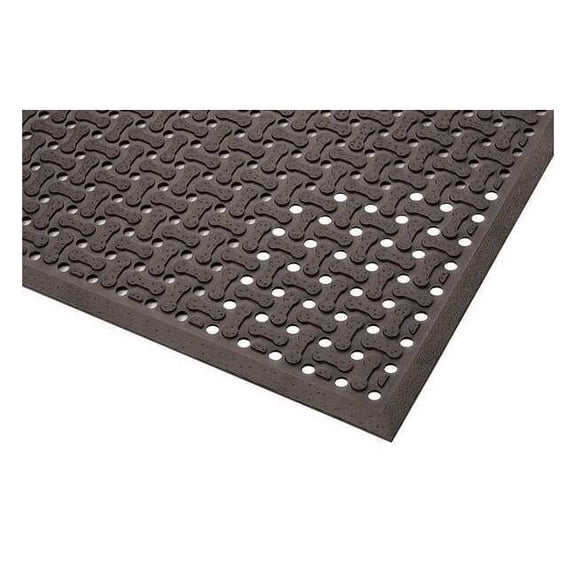 Notrax Reversibl Drainage Mat,Black,4 ft.x6 ft. T18S0046BL