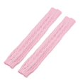 thumbnail image 4 of Bmisegm Winter Gloves Women Long Knitted Fingerless Wrist Warmers Textured Hand Mittens Cold Weather Arm Sleeves Pink, 4 of 5