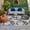 Gray, White, Charcoal, variant on Green Palm Leaves Outdoor Rug for Patio/Deck/Porch, Non-Slip Large Area Rug 5 x 7 Ft, Tropical Black Botanical Coastal Indoor Outdoor Rugs Washable Area Rugs, Reversible Camping Rug Carpet Runner