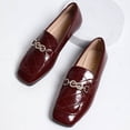 thumbnail image 5 of Wensltd Women Loafer Flat Shoes Wide Width Square Toe Solid Color Daily Office Casual Dress Shoes, 5 of 7