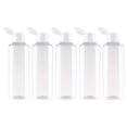 thumbnail image 1 of 5pcs 100ml round shoulder PET plastic flip top bottle, 1 of 5