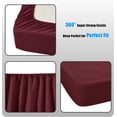 thumbnail image 5 of Chezmoi Collection 10-Piece Bed in a Bag Comforter Set, Pintuck Design, All Season Soft Microfiber Bedding with Sheets, Pillow Shams & Decorative Pillow, Burgundy, King, 5 of 9