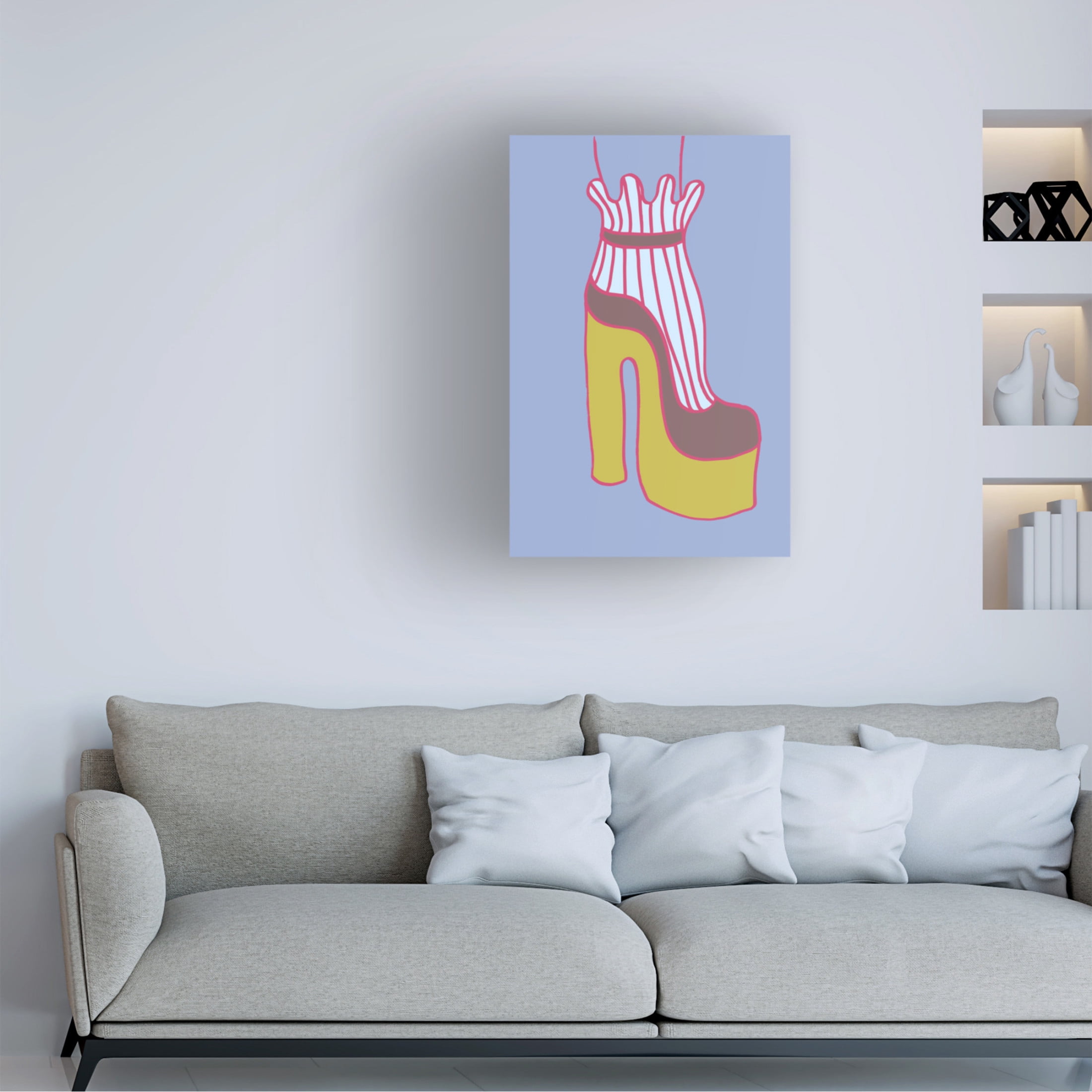 Pictufy Studio 'Yellow Heel 1' Canvas Art - 12 x 19 Inches