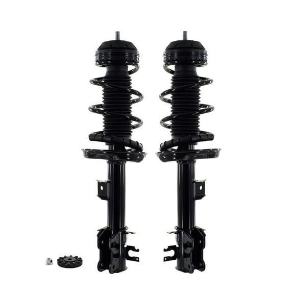 Pair of 2 Front L-R Quick Complete Strut-Coil Spring For 2012-2016 Fiat 500 L4 Pop FWD