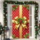 thumbnail image 1 of Decoraciones navideñas, adornos navideños, regalos navideños. Funda para puerta navideña hecha de tela de seda de hielo decorada con ambiente navideño. Funda para puerta de fibra de poliéster., 1 of 6