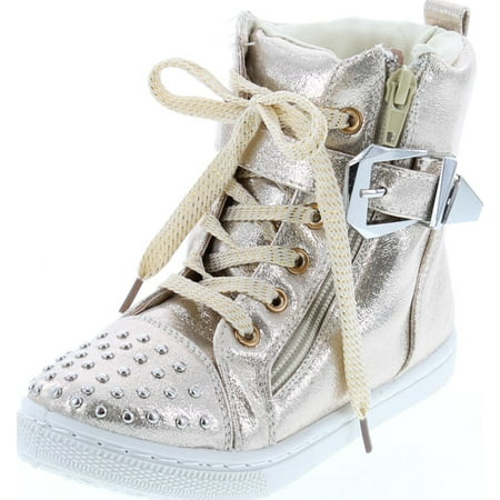 

Static Footwear Girls Ariel-03 Fashion Sneakers Gold 2