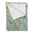 thumbnail image 2 of Animal Soft Flannel Fleece Blanket, Hand Drawn Snails and Mollusks with Colorful Vortex Shape Shells Repeating Pattern, Cozy Plush for Indoor and Outdoor Use, 50" x 70", Multicolor, by Ambesonne, 2 of 5