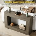 thumbnail image 4 of Fnova Farmhouse Console Table for Entryway, 47.2" Long Narrow Wood Entryway Table, Easy Assembly, Light Gray, 4 of 15