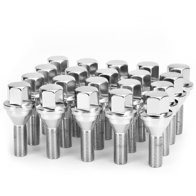 Tornillos de rueda Dynofit 12 x 1,25 ET 28 mm, vástago 19 mm, hexagonales, 6 cm