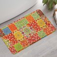 thumbnail image 2 of Pioneer Flower Floral Print Pattern Bathroom Rugs Mat, Non Slip Microfiber Bathroom Rug with Rubber Backing, Soft Mats for Bathroom Floor Tub Shower, 17"x30", 2 of 5