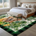 thumbnail image 4 of Large Area Rugs for Living Room Bedroom, St Patricks Day 8'x10' Rug Washable Carpet Runner Indoor Outdoor, Farmhouse Watercolor Dogs Green Shamrock Non Slip Floor Mats Rug for Kitchen, Patio, 4 of 8