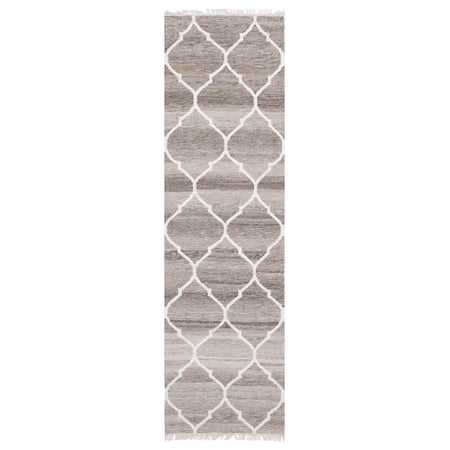 Safavieh Handmade Natural Kilim Renelde Wool Rug with Fringe 2'3" x 10' 10' Runner Indoor,Runner,Handmade Living Room Rectangle,Runner