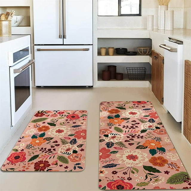 Ltdhehe Tapis Rétro Floral Design Classique pour Cuisine Salon Chambre pour Quotidien pour Offrir