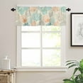 thumbnail image 2 of Coastal Turquoise Kitchen Valances for Windows 60x18 Inch Kitchen Curtains Valances Rod Pocket Ocean Coral Starfish Shell Modern Sea Bathroom Window Valances for Window Treatment Decor, 2 of 6