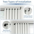 thumbnail image 3 of 1 Inch Industrial Adjustable Curtain Rod for Windows 48 to 86,Indoor/Outdoor Pipe Wrap Around Curtain Rod, 3 of 9